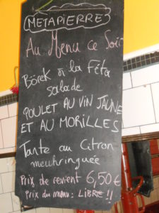 Au menu du 25 mars 2012